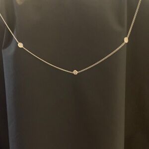 Kimballs 14k white gold diamonds by the yard necklace